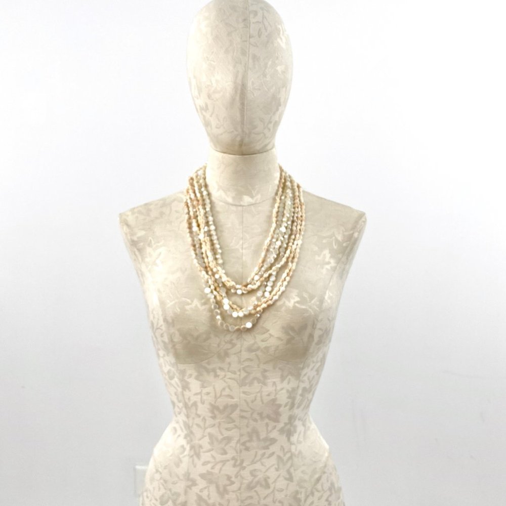 Beachy Pearl Shell Adjustable Layer Necklaces - Picture 9 of 9